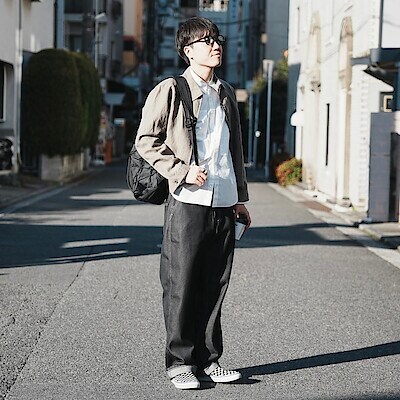紳士 リネンリヨセル ジップアップワークシャツ | 無印良品